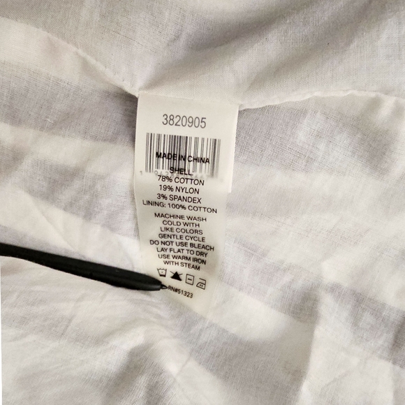 Court & Rowe Blue & White Striped Tie Waist Sleeveless Midi Shirt Dress Size 6 - Picture 7 of 8